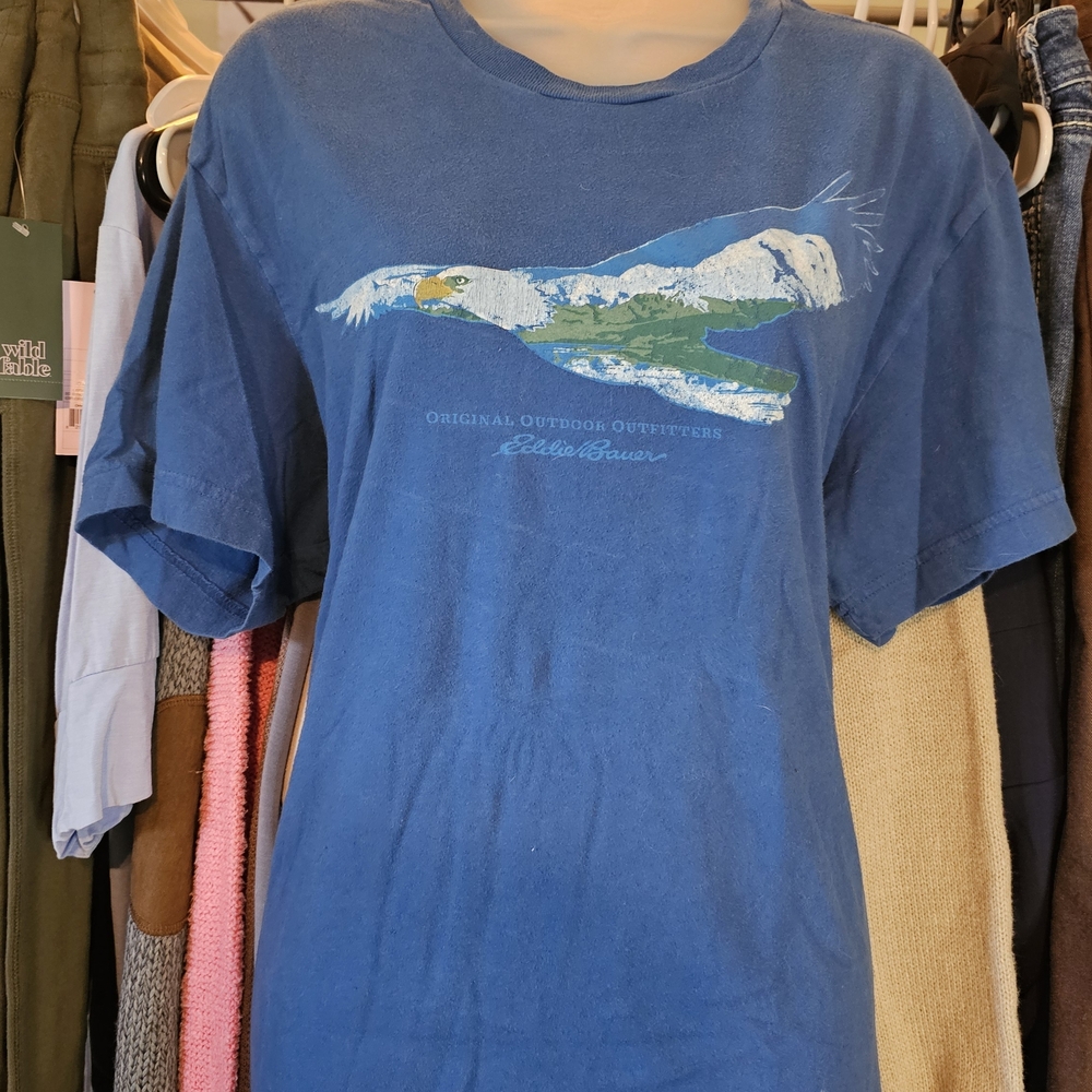 Eddie Bauer Blue Outdoor Graphic Tee